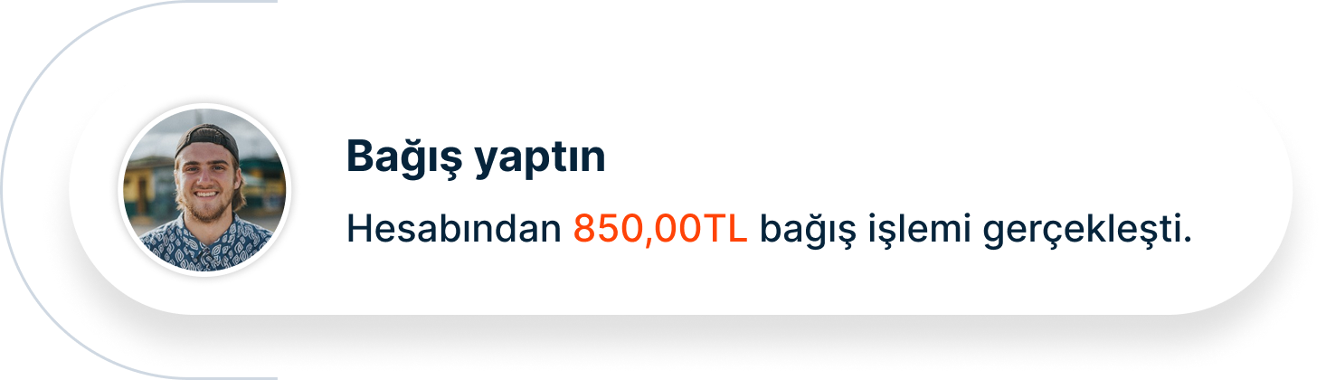 Tek bir adımda bağış yap